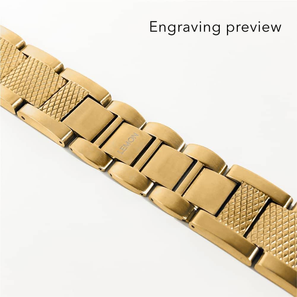 (St-Steel) Cape No.1 Apple Watch Band - 18k Gold Plated