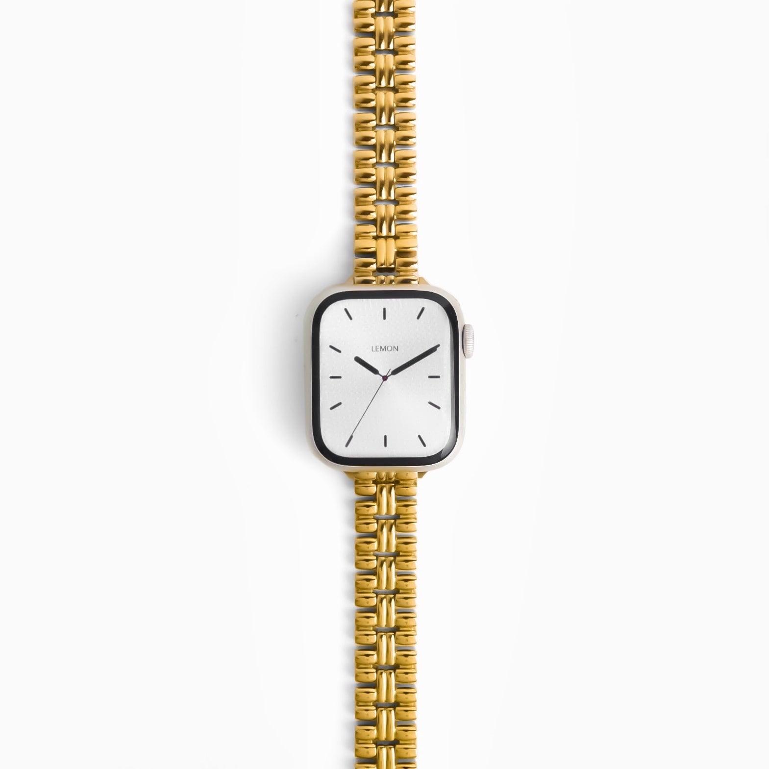(St-Steel) Flowerwall Apple Watch Bracelet - 18k Gold Plated
