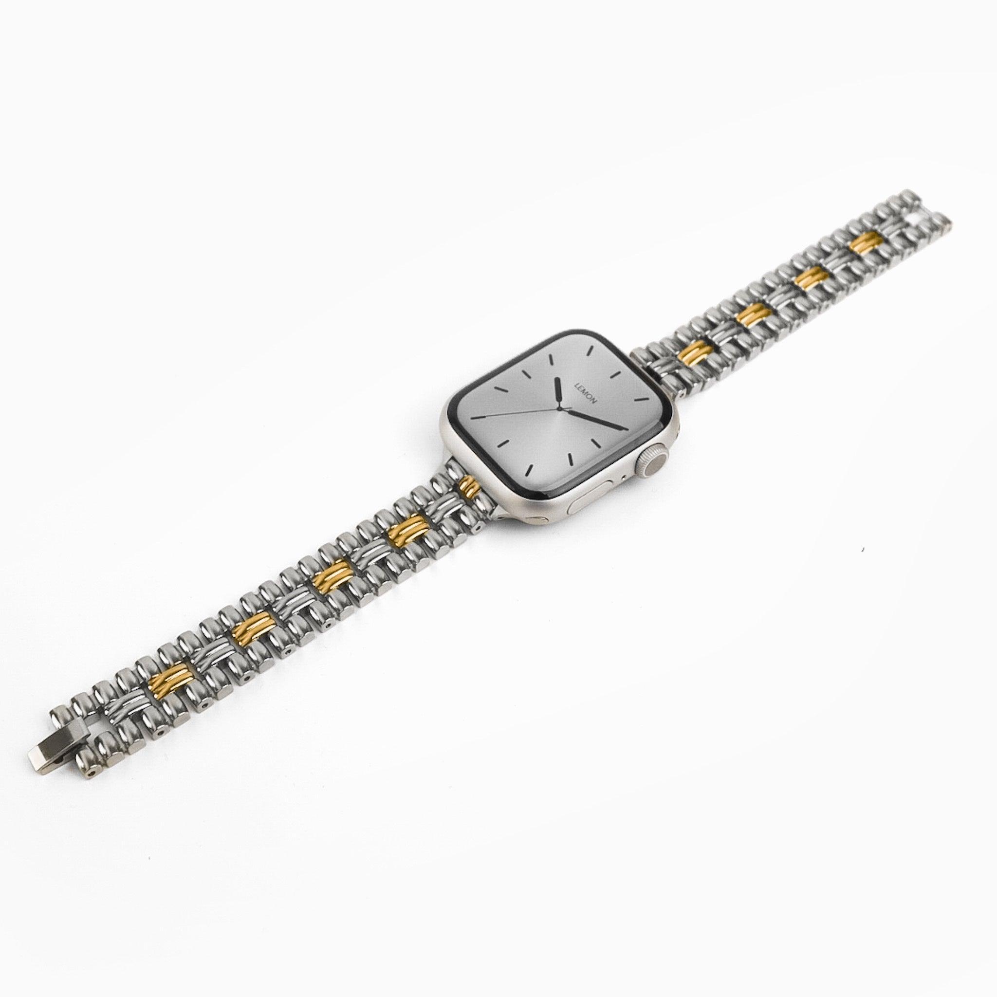 White gold watch discount band