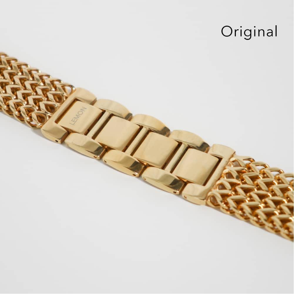 (St-Steel) Infinity Mesh Apple Watch Bracelet - 18k Gold Plated