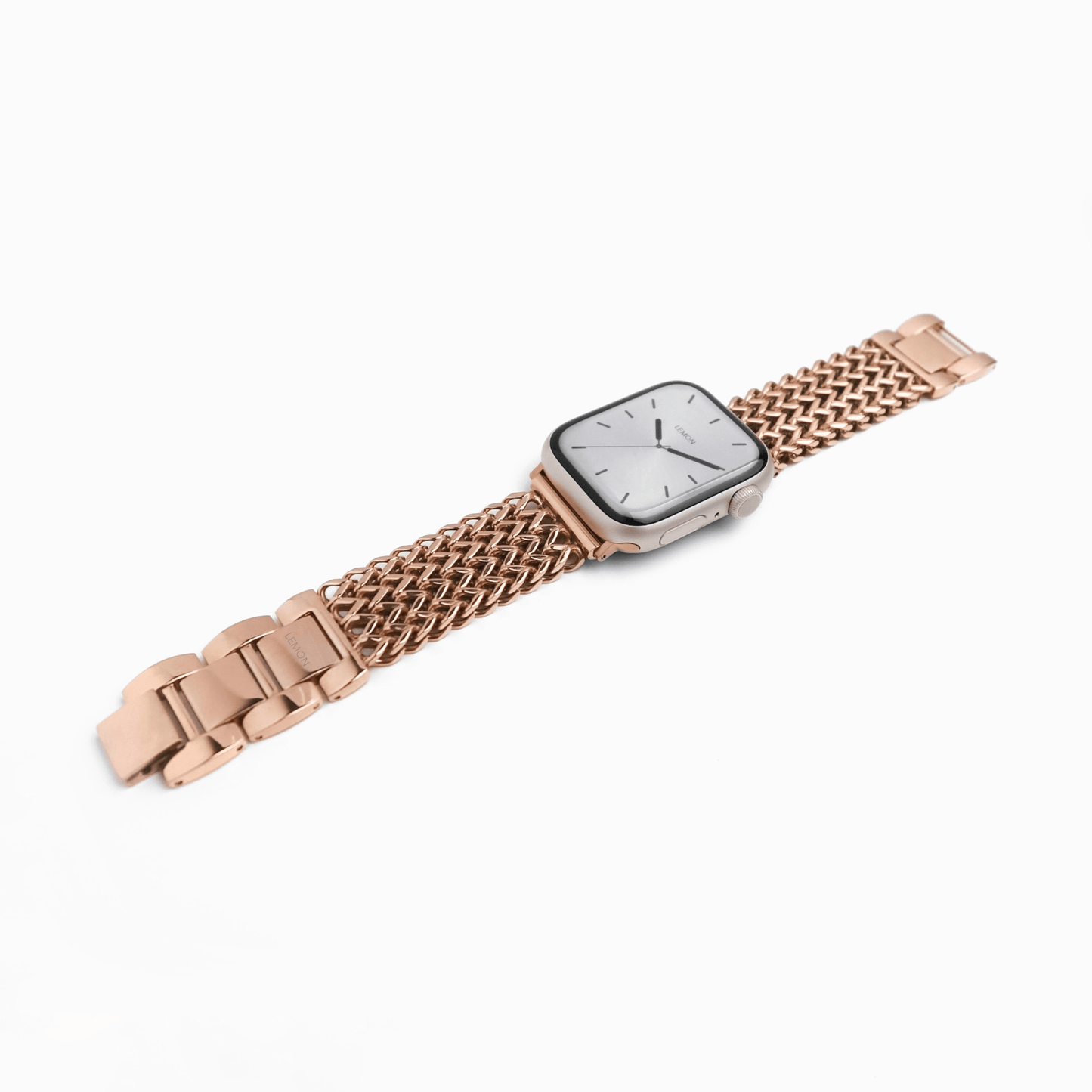 (St-Steel) Infinity Mesh Apple Watch Bracelet - 18k Rose Gold Plated
