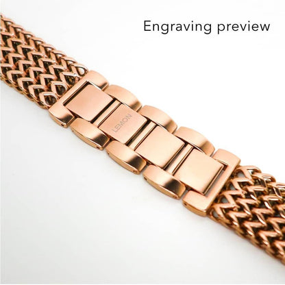 (St-Steel) Infinity Mesh Apple Watch Bracelet - 18k Rose Gold Plated