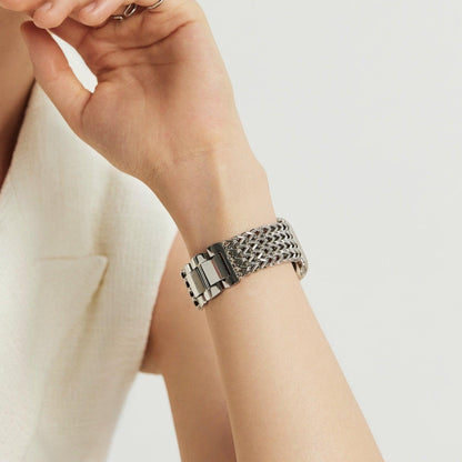 (St-Steel) Infinity Mesh Apple Watch Bracelet - Silver