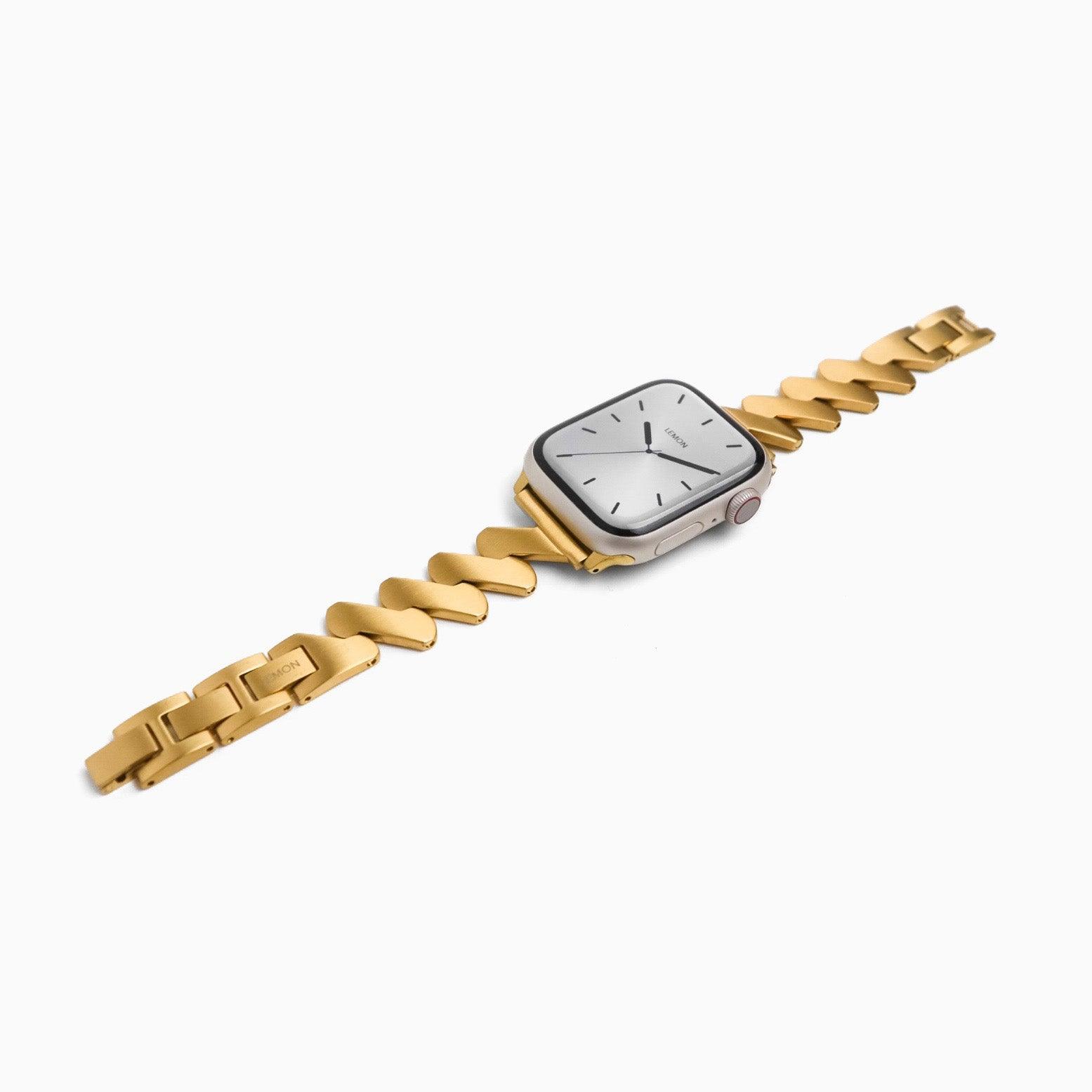 Gold metal sale watch bands