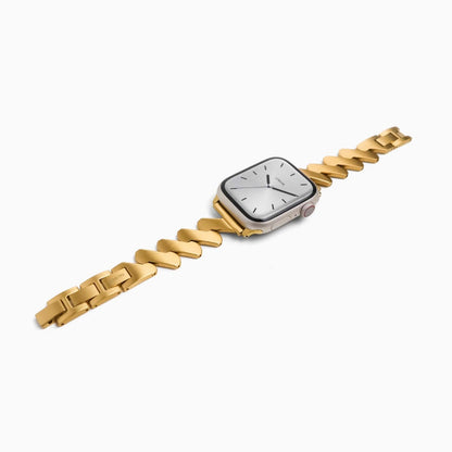 (St-Steel) Lightning Apple Watch Bracelet - 18k Gold Plated