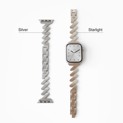 (St-Steel) Lightning Apple Watch Bracelet - Starlight