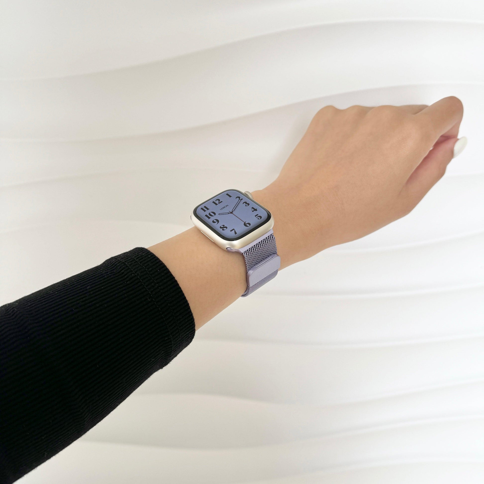 (St-Steel) Milanese Apple Watch Loop - Lavender