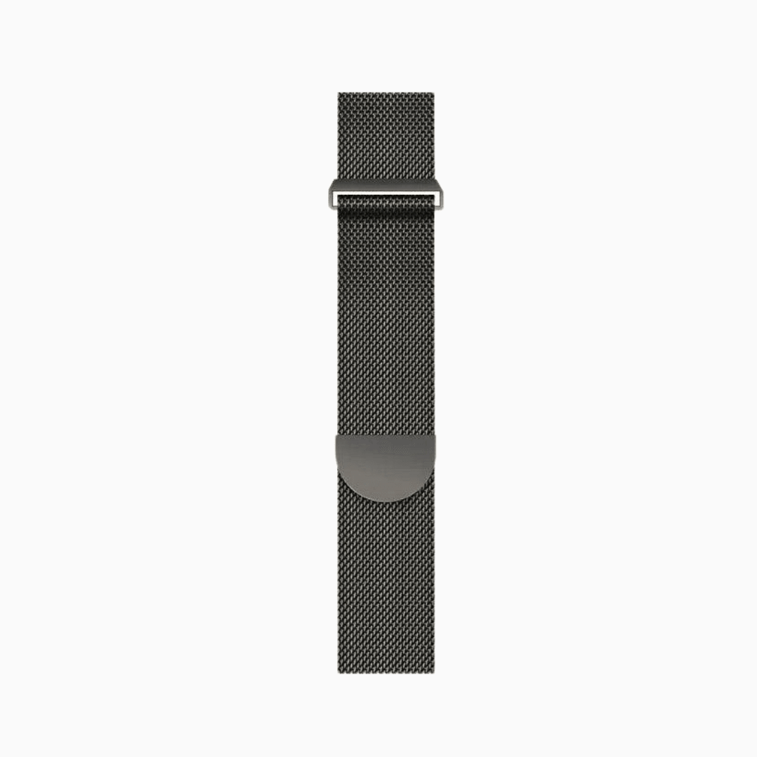 (St-Steel) Milanese Apple Watch Loop with Rounded Clasp - Graphite