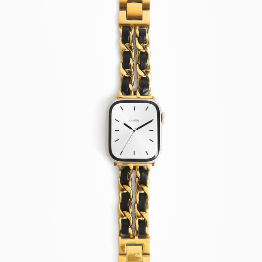 (St-Steel) Paris Night Apple Watch Bracelet - 18k Gold Plated