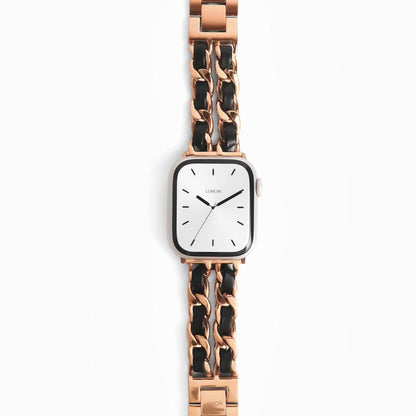 (St-Steel) Paris Night Apple Watch Bracelet - 18k Rose Gold Plated