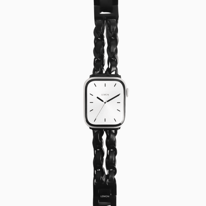 (St-Steel) Paris Night Apple Watch Bracelet - Black