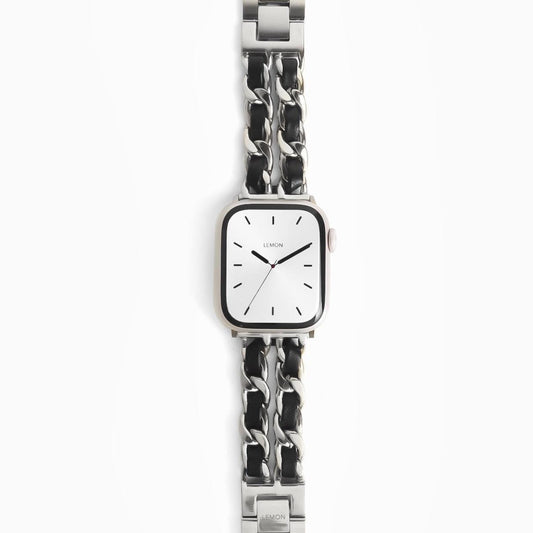 (St-Steel) Paris Night Apple Watch Bracelet - Silver