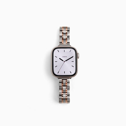 (St-Steel) Slim Jubilee Apple Watch Band - Two Tone