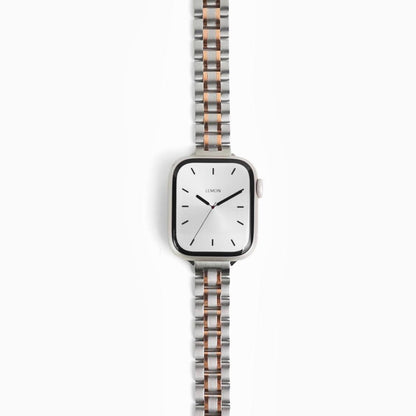 (St-Steel) Slim Jubilee Apple Watch Band - Two Tone