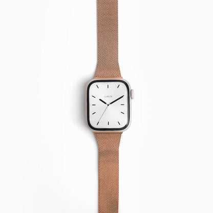 (St-Steel) Slim Milanese Apple Watch Band - Rose Gold