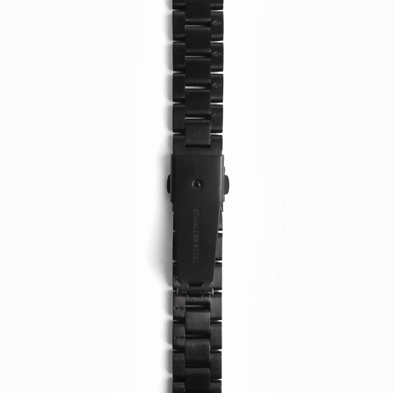 St Steel Slim Oyster Apple Watch Band Black