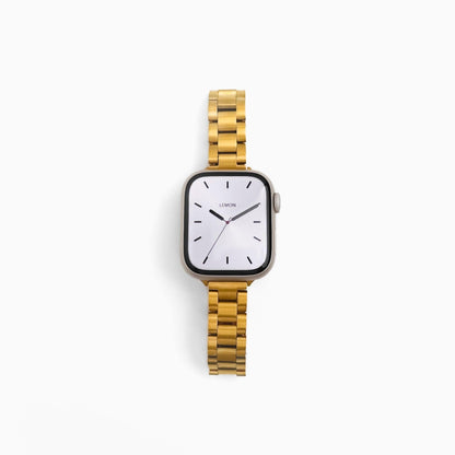 (St-Steel) Slim Oyster Apple Watch Band - Gold