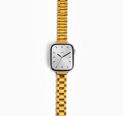 (St-Steel) Slim Oyster Apple Watch Band - Gold