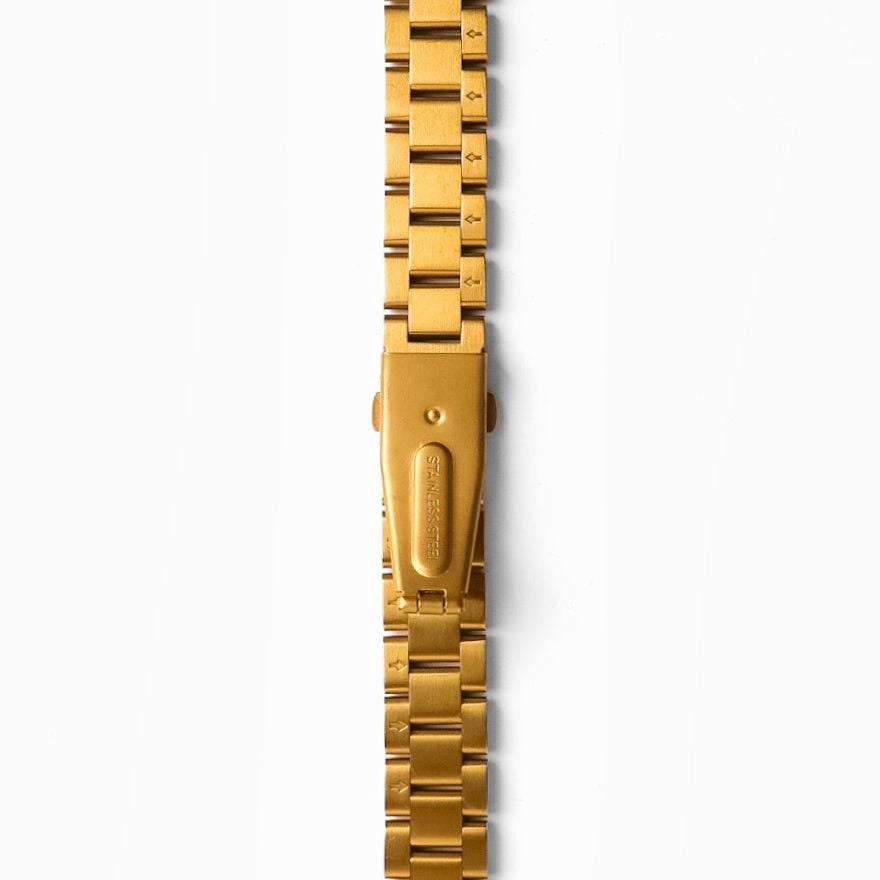 (St-Steel) Slim Oyster Apple Watch Band - Gold
