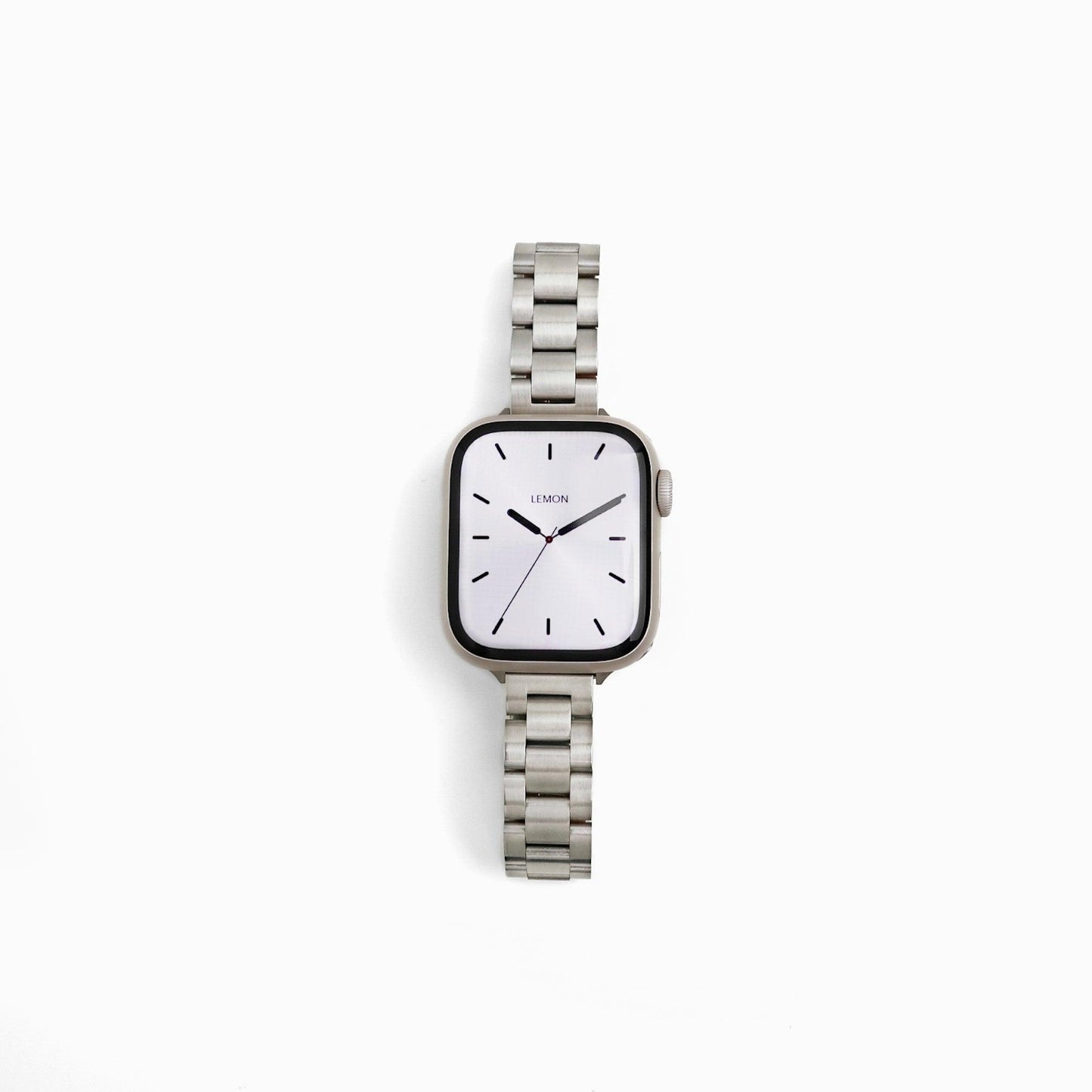 (St-Steel) Slim Oyster Apple Watch Band - Silver