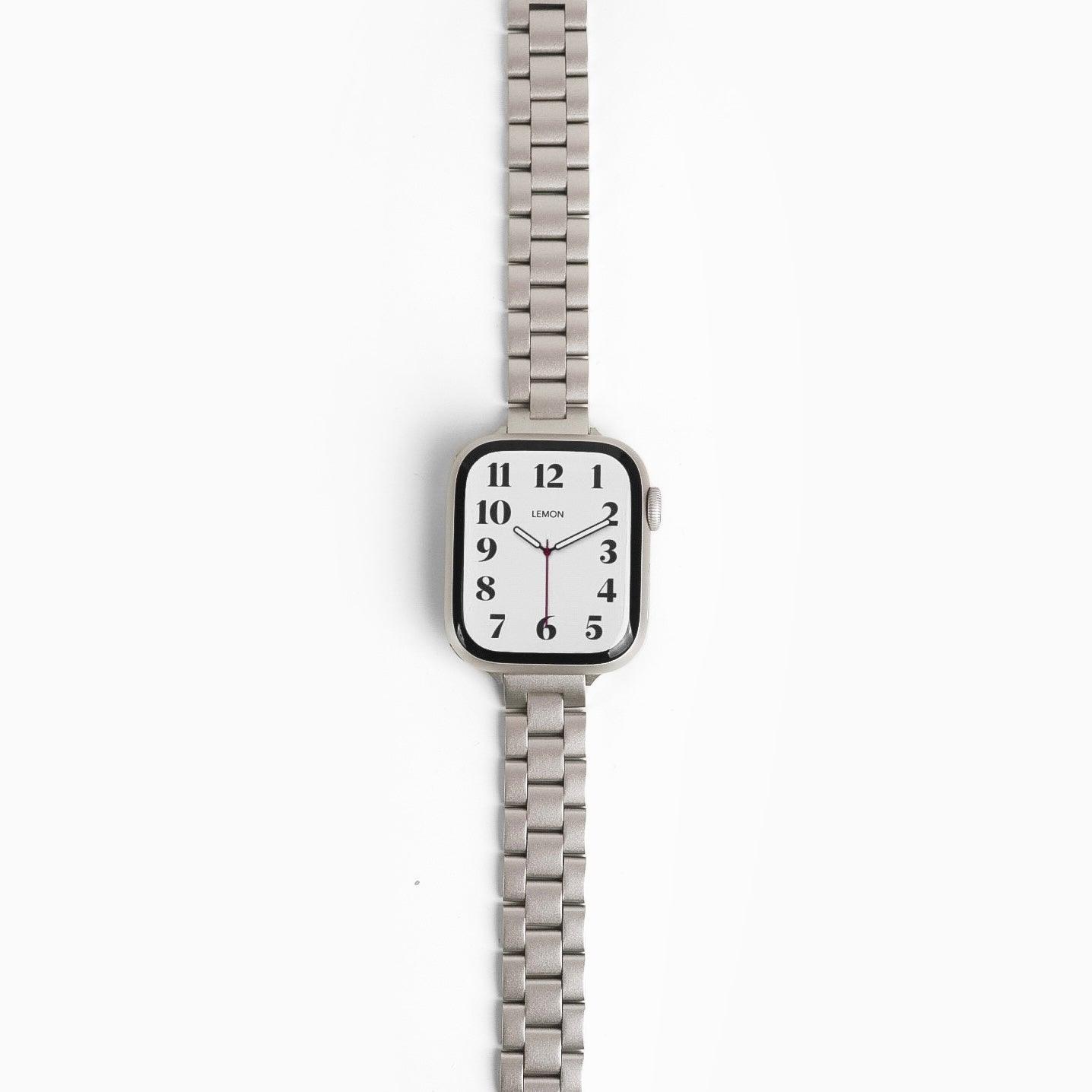(St-Steel) Slim Oyster Apple Watch Band - Starlight