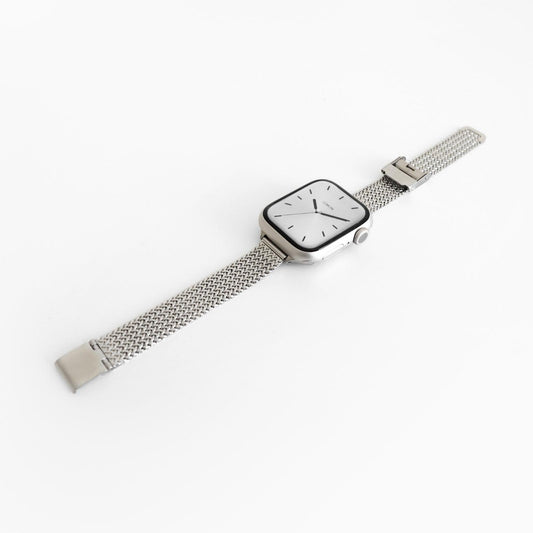 (St-Steel) Slim Stellar Apple Watch Band - Silver