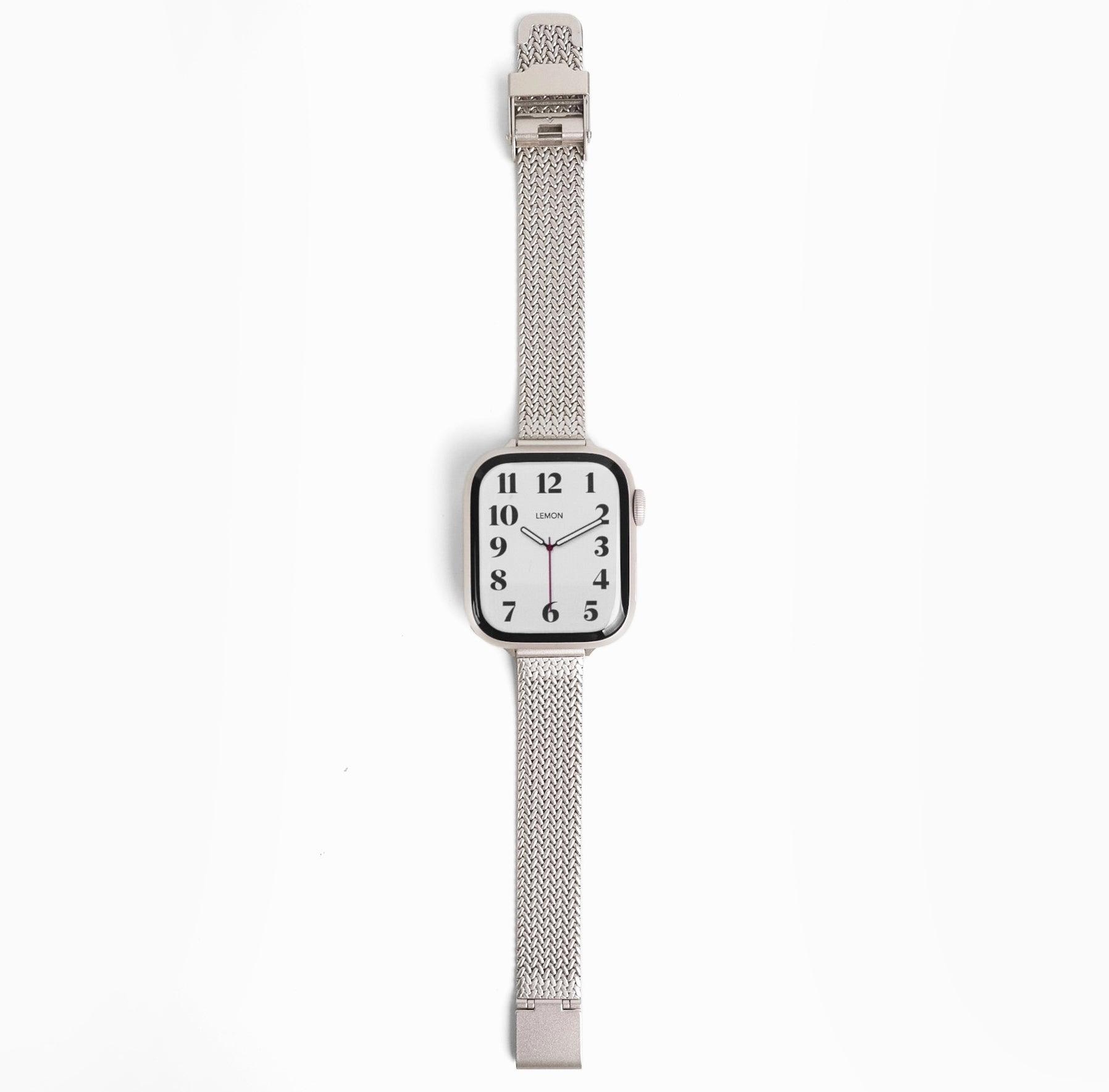 (St-Steel) Slim Stellar Apple Watch Band - Starlight