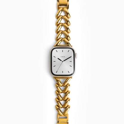 (St-Steel) Soirée Apple Watch Bracelet - 18k Gold Plated