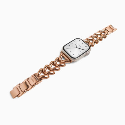 (St-Steel) Soirée Apple Watch Bracelet - 18k Rose Gold Plated