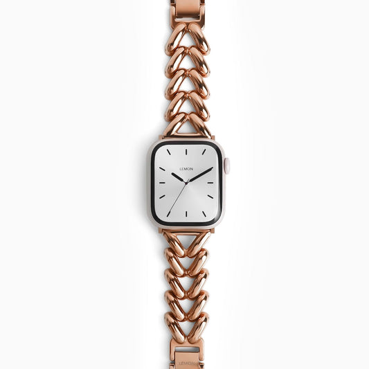 (St-Steel) Soirée Apple Watch Bracelet - 18k Rose Gold Plated