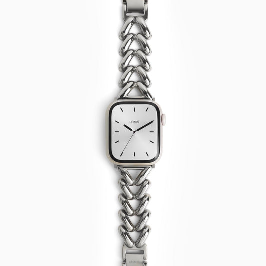 (St-Steel) Soirée Apple Watch Bracelet - Silver