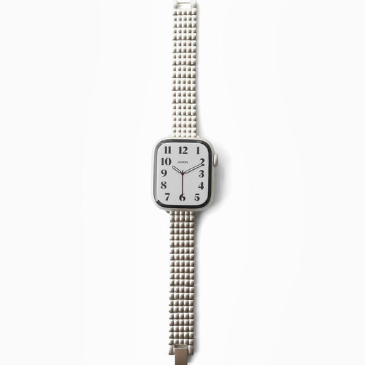 (St-Steel) Waffle Apple Watch Band - Starlight