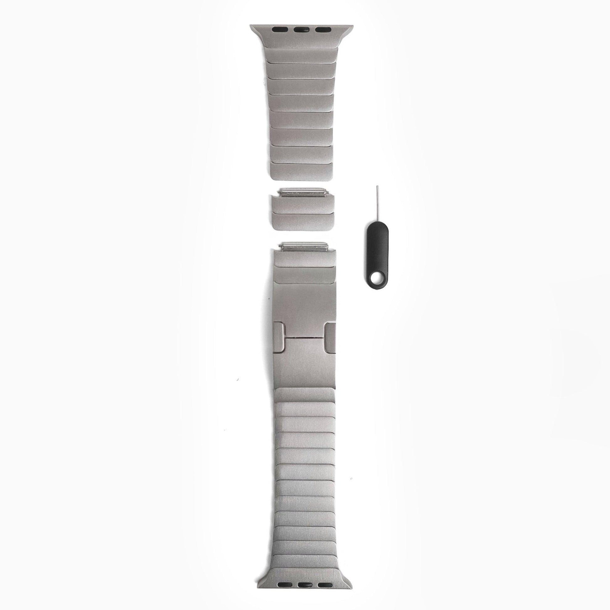 Titanium Link Apple Watch Band - Silver